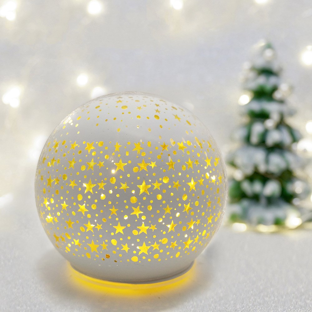 Frosted Starry Glass Globe 4"