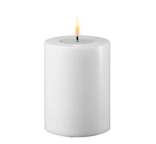 White Wetlook LED Candle 3" x 4"