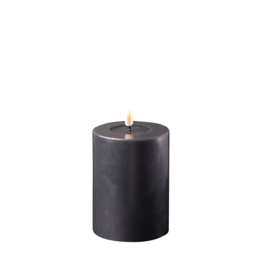 Black Wetlook LED Candle 3" x 4"