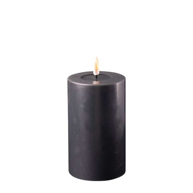 Black Wetlook LED Candle 3" x 5"