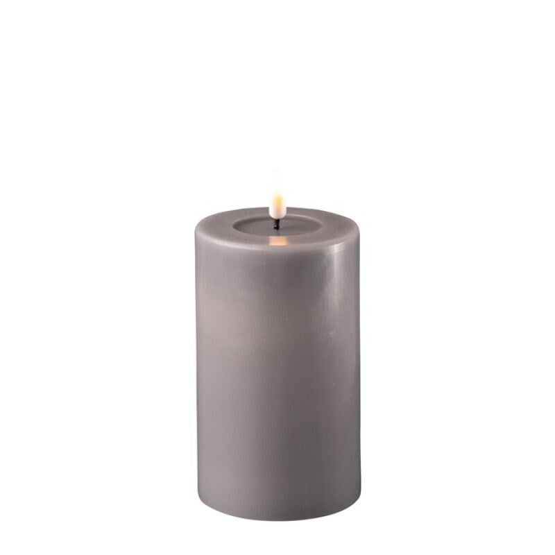 Grey Wetlook LED Candle 3" x 5"
