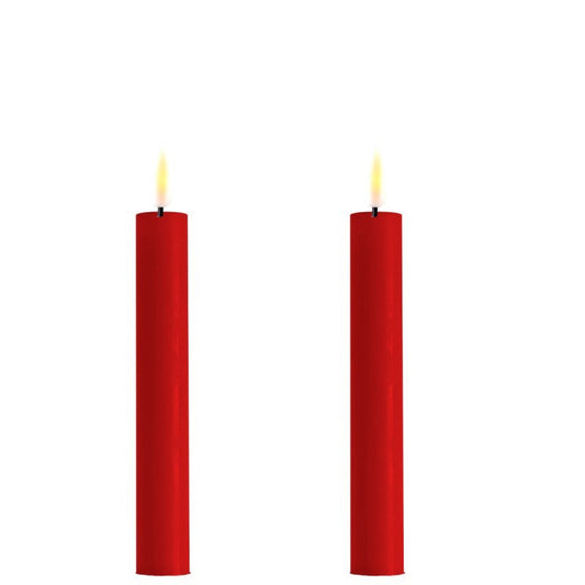 Red Wetlook LED Dinner Candle 6" (Set of 2)