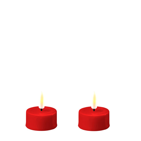 Red Wetlook LED Tealight Candle (set of 2)