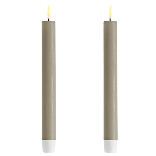 Sand Wetlook LED Dinner Candle 9.6" (Set of 2)