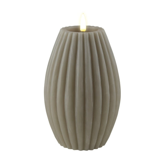 Stripe LED Candle 4x6 - Sand