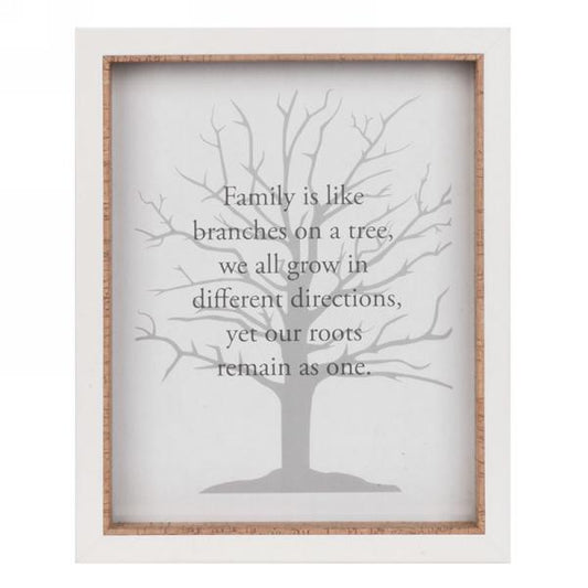 Family Tree White Frame with Cork 9" x 11"