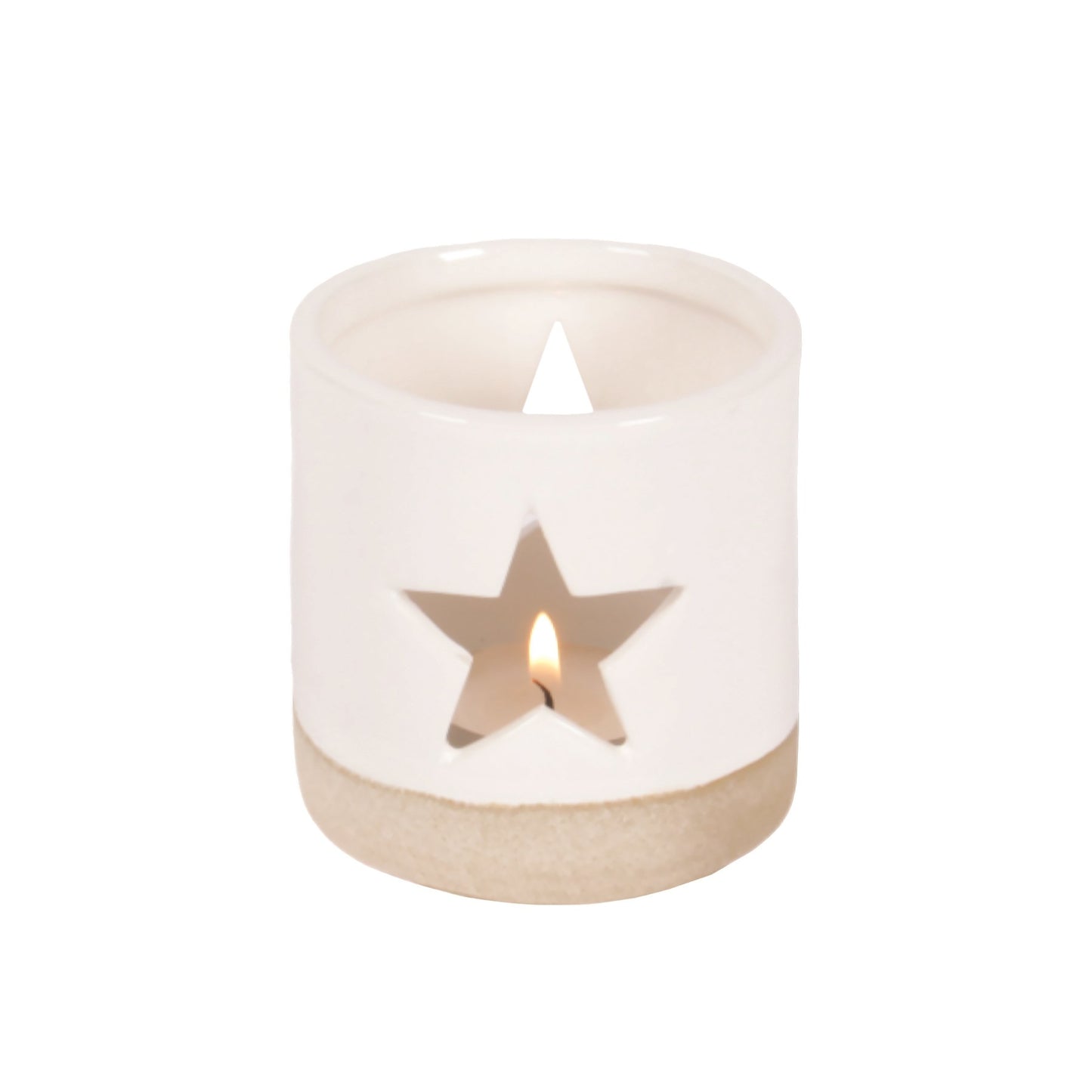 Ceramic Star Candle Holder 3"