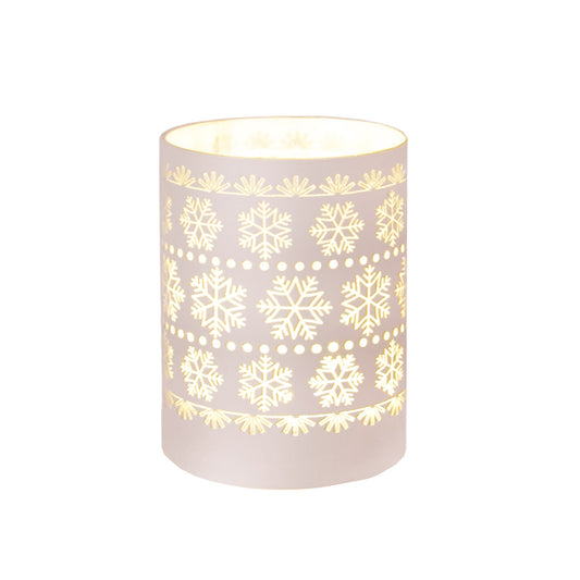 Snowflake LED Lantern Hurricane (2 Sizes)