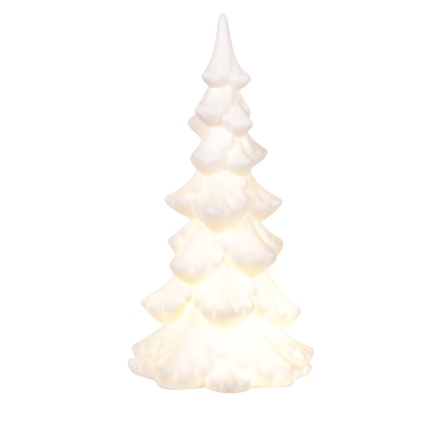 Bisque Fired Ceramic Detailed Tree LED 10"