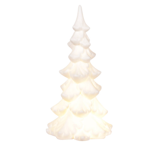 Bisque Fired Ceramic Detailed Tree LED 10"