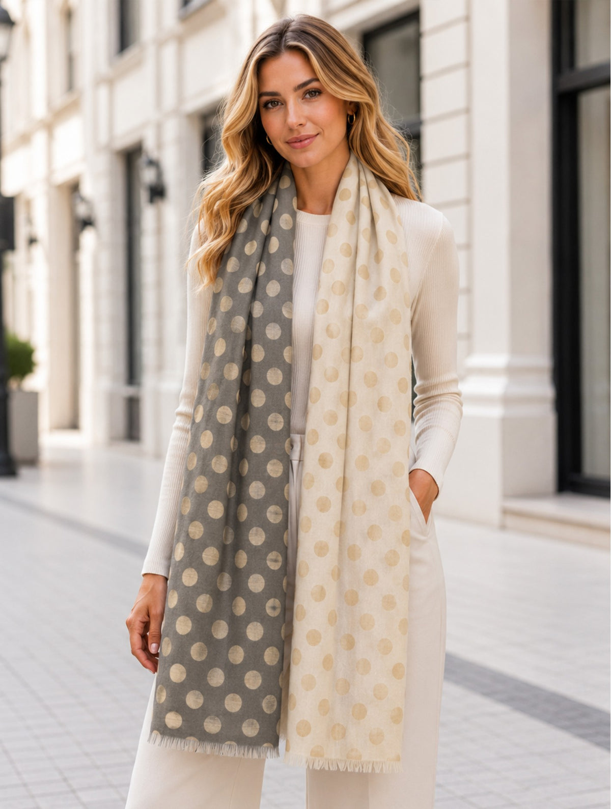 Khaki Pashmina Scarf