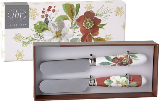 Spreader Set- Holiday Poinsettias