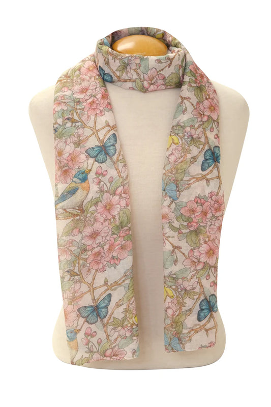 Birds and Butterflies Scarf