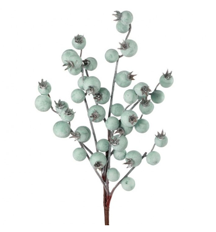 Light Blue/Green Crabapple Spray 16"
