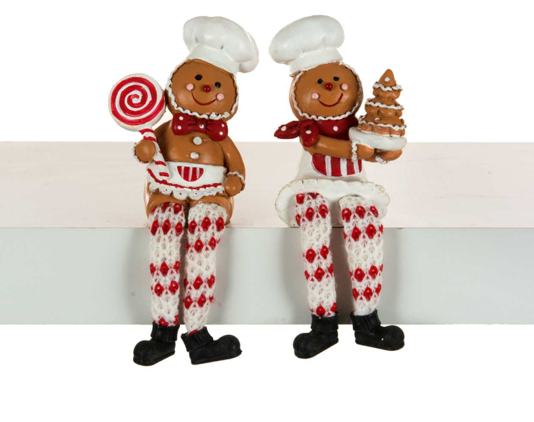 6.5" Dangly Leg Gingerbread Man 2Assort