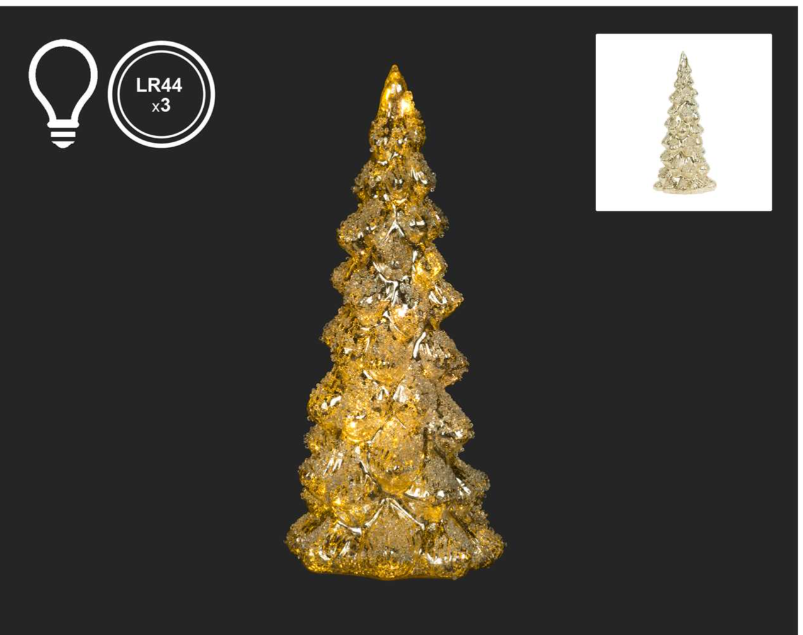 LED Frosted Glass Tree 12"