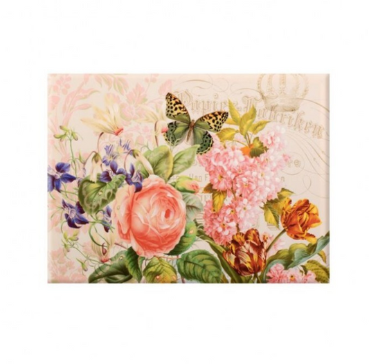Florals and Butterfly on Canvas 24" X 18" **Store Pickup Only**