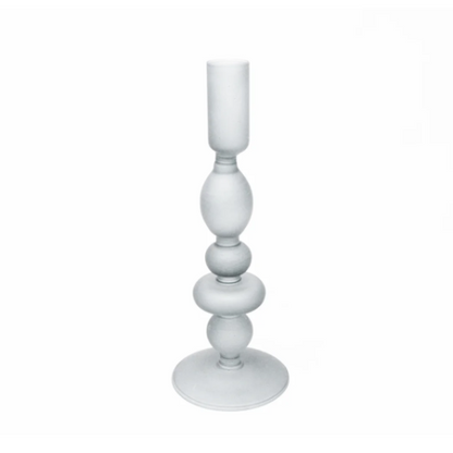 Frosted White Candle Holder (2 Sizes)