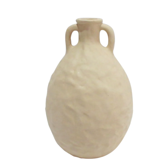 Beige Vase with Handles