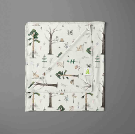 Receiving Blanket - Tropical Woods Print