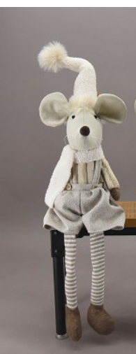 Cream and Natural Sitting Mouse  - Assorted Styles