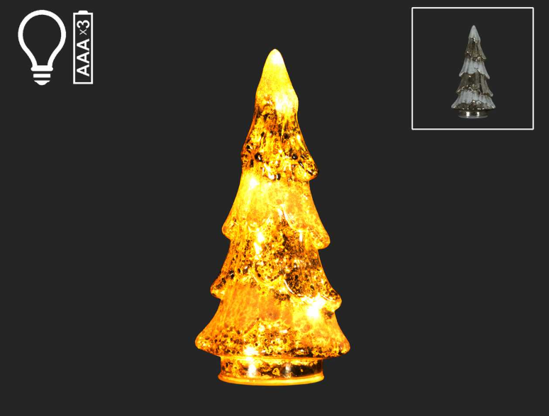Silver LED Tree with Lights - 8.5"