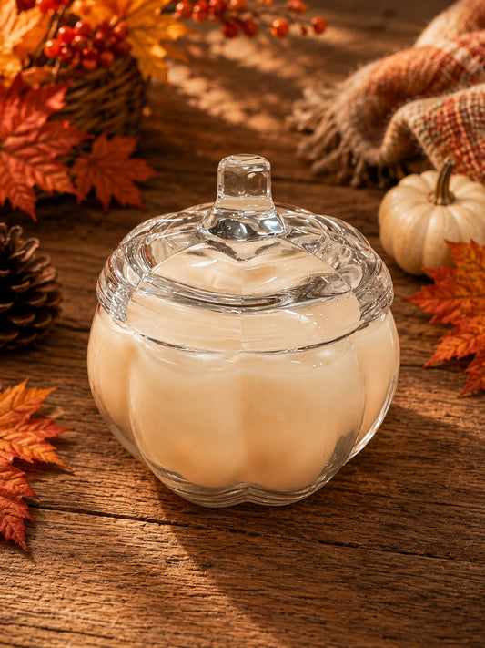 Two Wick Pumpkin Jar Candle - Pumpkin Caramel Apple