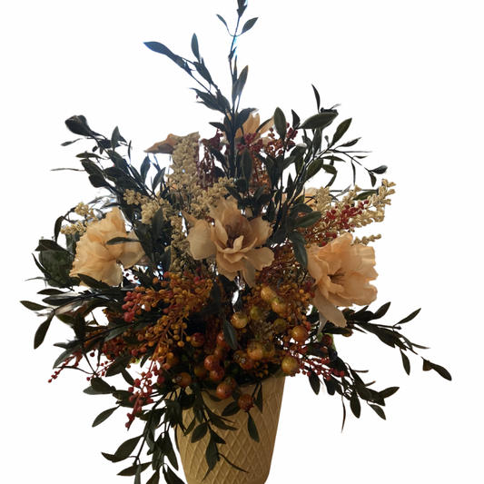 Floral Arrangement in Caramel Coloured Pot *Pick Up Only