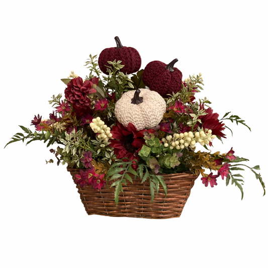 Fall Burgundy in Basket *Pick Up Only