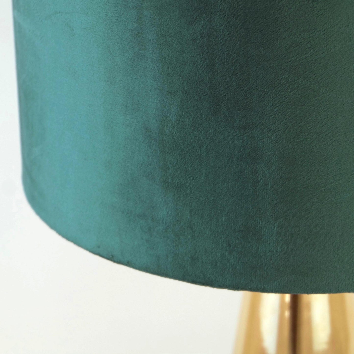 Tall Glass Table Lamp with Teal Shade ** Store Pick-up only