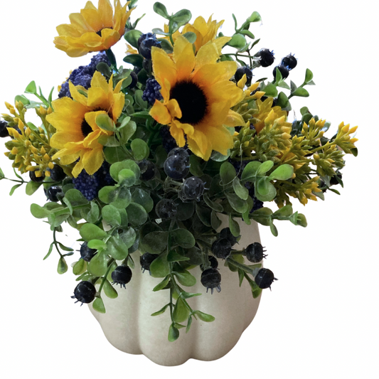 Floral White Pumpkin *Store Pick Up Only