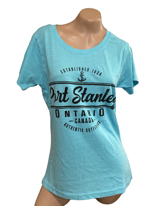 Port Stanley Ladies Comfy Tee- Blue Curaco