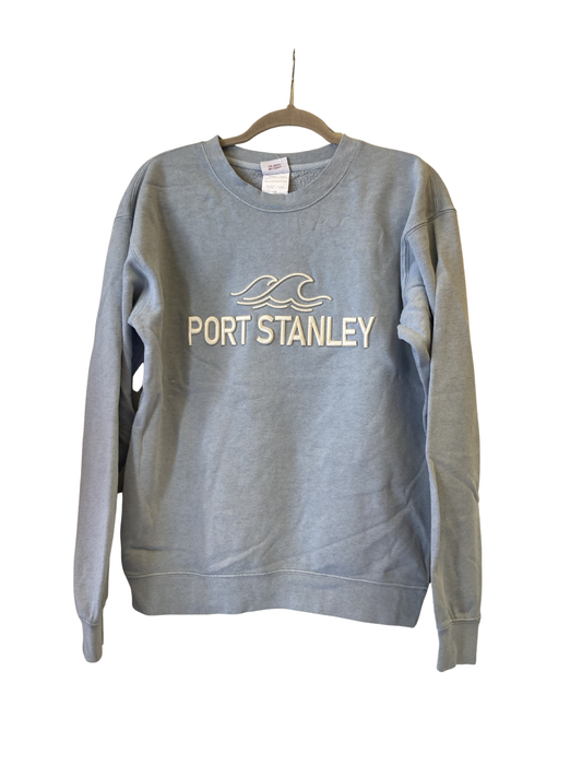 Port Stanley Blue Heathered Crewneck