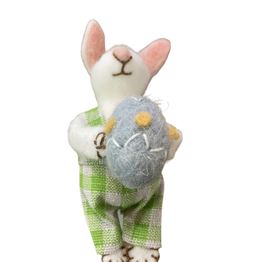 Plaid Mouse with Easter Egg