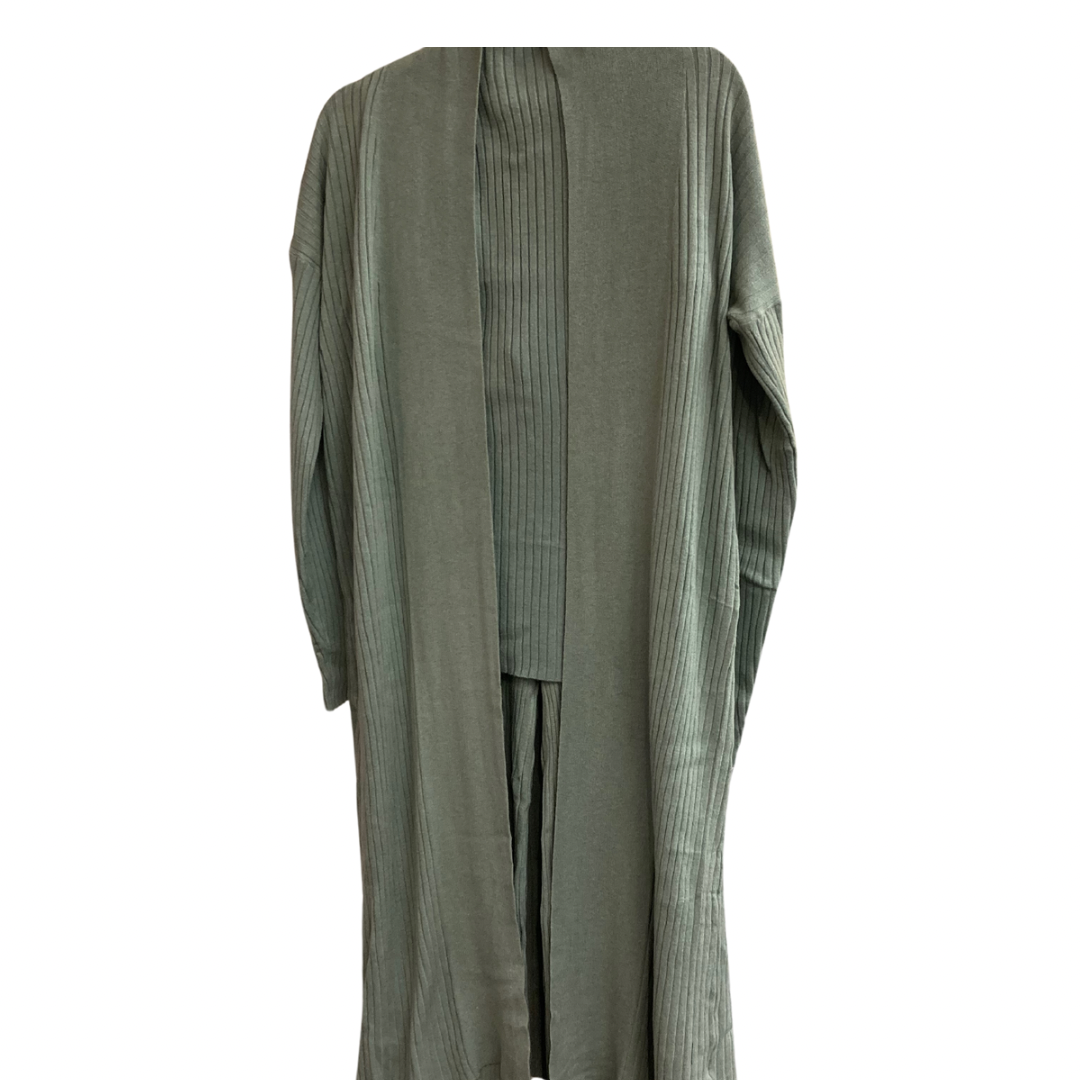 Sage Green Three Piece Knit Pant Suit