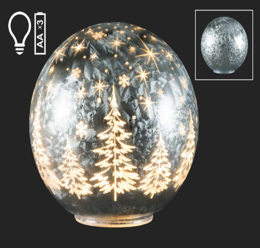 LED Glass Winter Scene Globe