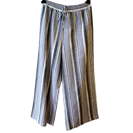 Black Stripe Wide Leg Pant