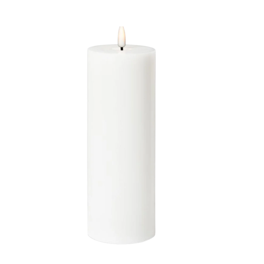 White LED Candle 3x8"