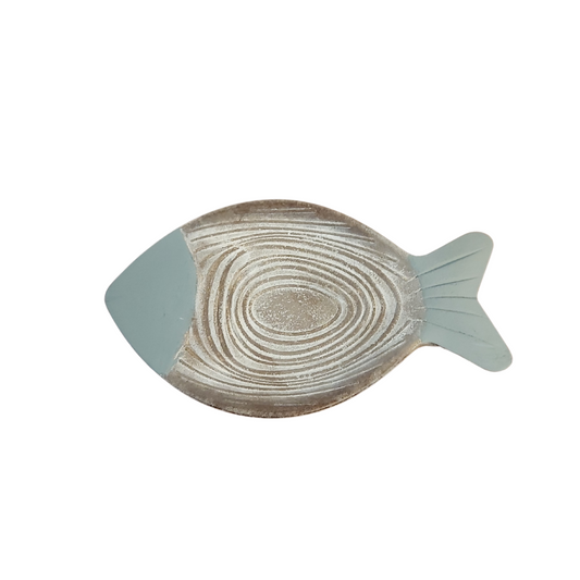 Wooden Fish Tray - Light Blue - Small