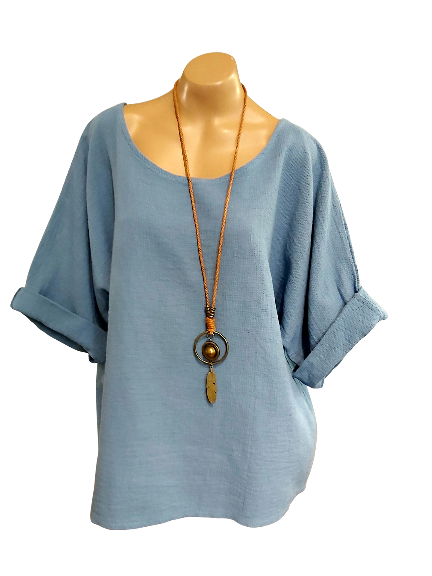 Blue Cotton Top - Joshua & Company