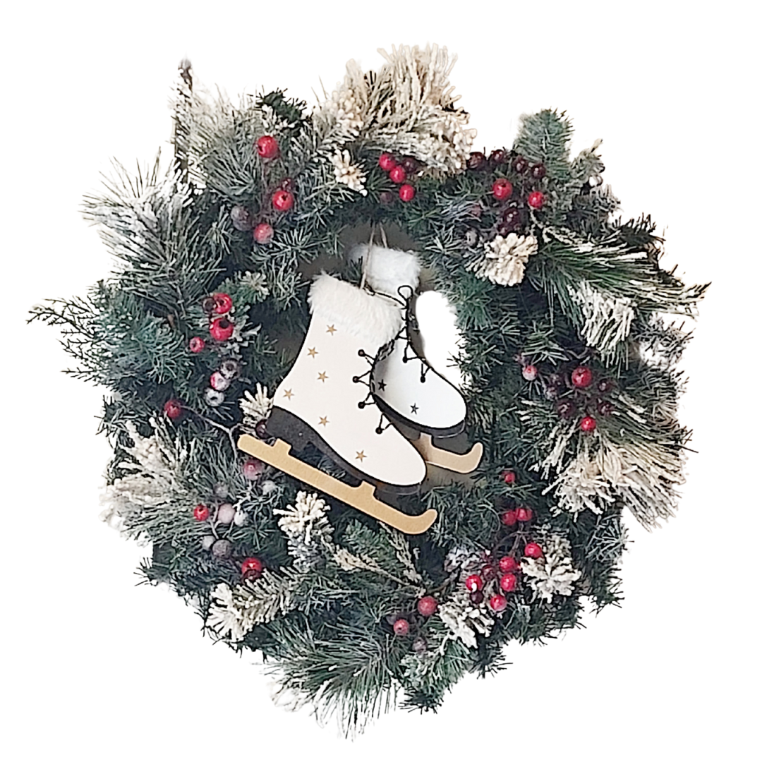 Holiday Wreath with Skates **Pick-up only**