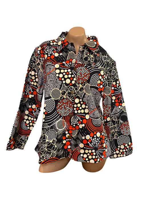 Black and Red Printed Jacket