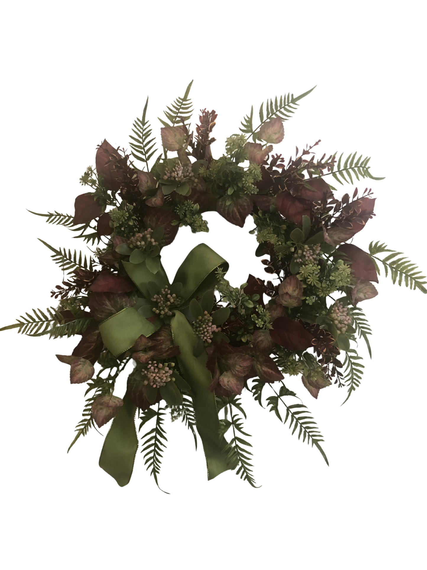 Woodland Sage Wreath Velvet Ribbon *Pick Up Only