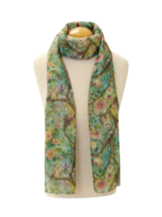 Owl Green Scarf