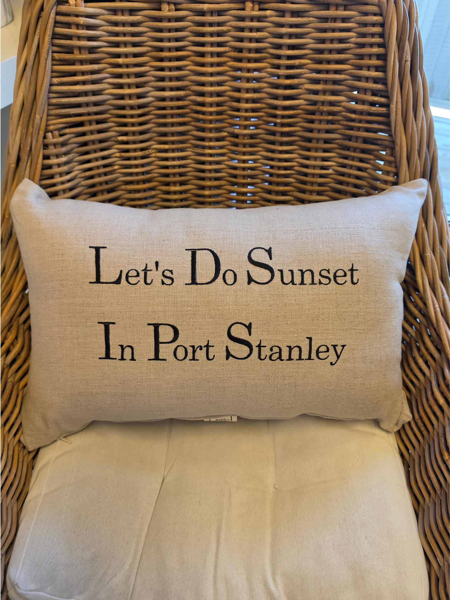 Let's Do Sunset in Port Stanley Cushion 13"x20"