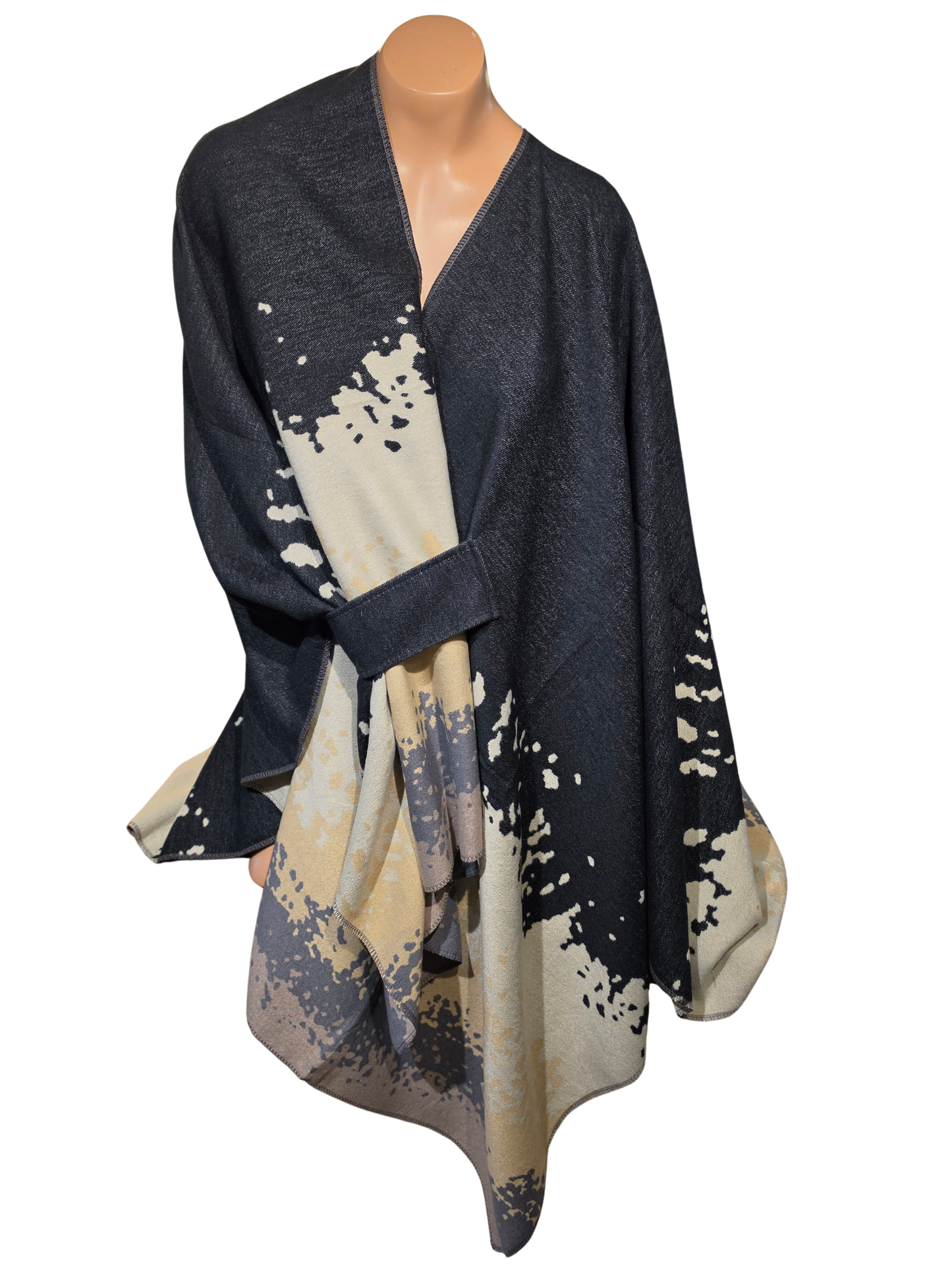 Abstract Splash Cashmere-Feel Wrap