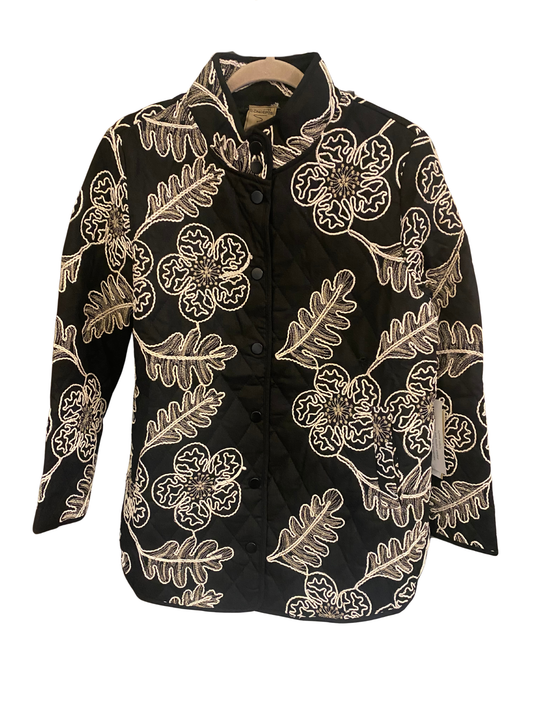 Black and Tan Quilted Jacket