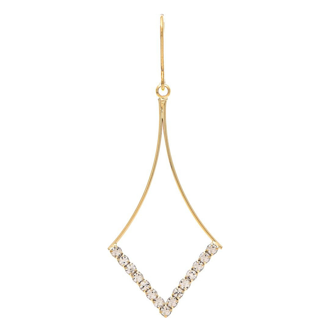 Gold Empire Style CZ Earring