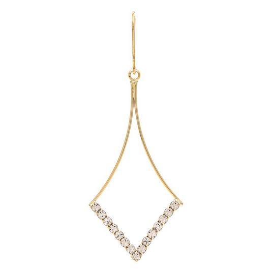 Gold Empire Style CZ Earring
