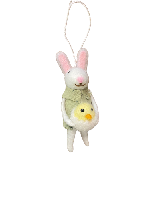 Bunny with Chick Ornament